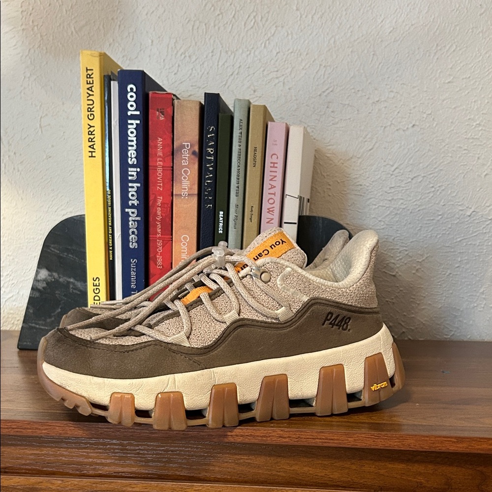 Vibram P448 Sneakers in Brown and Cream